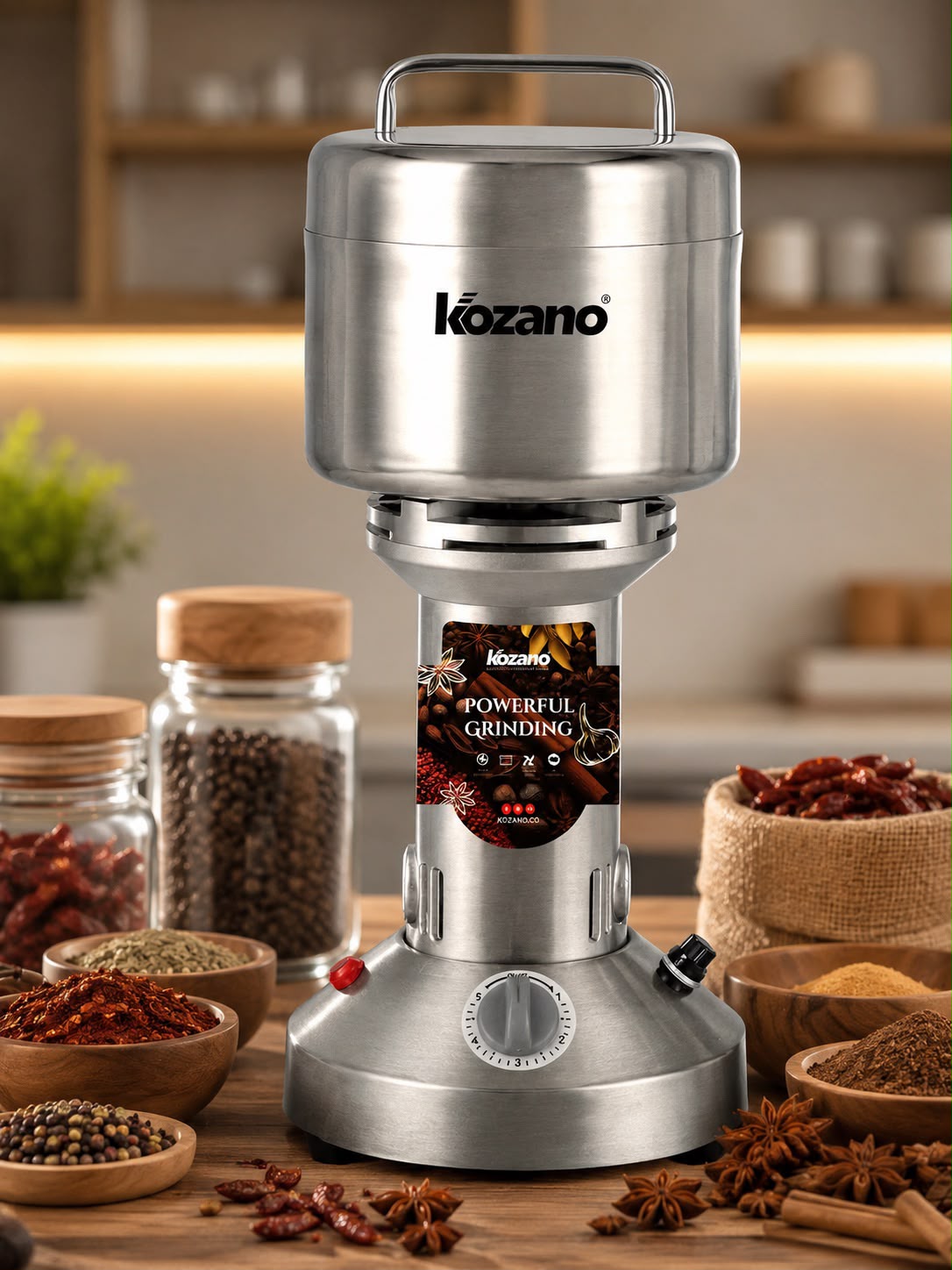 طاحونة ومطحنة الحبوب والتوابل الاحترافية إينوكس Kozano Grinder